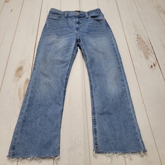 BDG Denim - BDG Kick Flare high rise crop jeans raw hem light wash